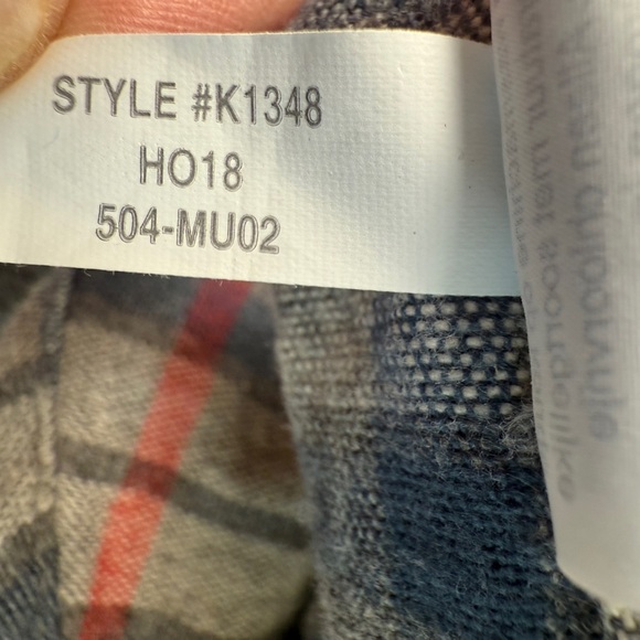 J Crew Mercantile Flex Men’ M Blue GRY Red Mid-Wt.  Flannel Cabincore Lumberjack - Picture 8 of 11